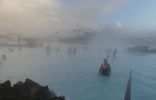 f�vrier : bain dans le Lagon Bleu en Islande